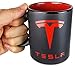 TESLA Coffee Mug - Matte Black with Red Logo & Interior (11 oz) Best Tesla Gifts For Men, Women, Boyfriend, Boss, Dad, Mom, Husband, Wife Birthday, Xmas Christmas Gift | Model S, X, 3 Accessories
