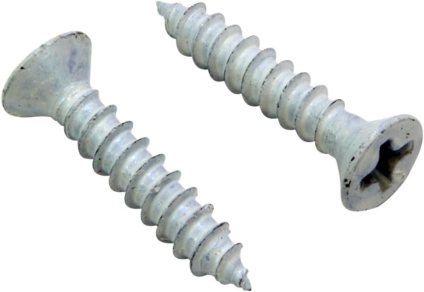 6 X 1'' White Xylan Coated Stainless Flat Head Phillips