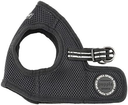 PUPPIA International Smart Soft Harness Vest, Small, Black
