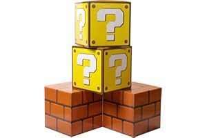 SUYEPER Big Party Boxes - 4PCS Birthday Party Question & Brick Boxes Game & Favor Props (11.8 x 11.8 Inch)