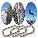 O-Shape Steel Carabiner (25kn=5600lb) Screw Lock Spring Gate Protection,CE Rated Heavy Duty Carabiners For Rock Climbing Rappelling Hiking Ropes Camping Rigging & Anchoring(O Shape Chrome, Single)
