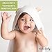Vesta Baby Hooded Bath Towel and Washcloth Set for Sensitive Skin, Natural Bamboo Rayon 30 x 30 inch Soft Absorbent Towel for Babies, Toddlers, Infants, Little Kids