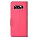 Samsung Galaxy Note 8 Case, Genuine Leather Ultra Thin Shockproof Samsung Galaxy Note 8 Cover Flip Case Window View Stand Feature Magnet Closure Phone Case for Samsung Galaxy Note 8 (Red)