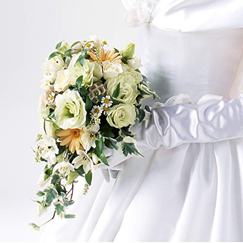 Ciaoed Flower Girl Wedding Long Golves,Dress Beading Golves for Formal Pageant, Age 4-7(White)