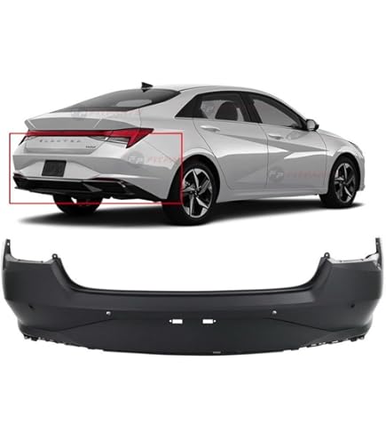 NEW Primered Rear Bumper Cover For 2021-2023 Hyundai Elantra (USA Built) – Unfinished, Ready For Paint