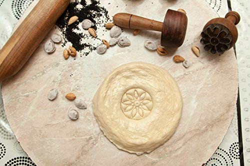 Unique-three-piece-set-of-handmade-walnut-Uzbek-bread-stamps-236-236-118-in-diameter-original-Uzbek-gifts-for-bakers-BONUS