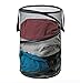 Mesh Pop-Up Laundry Hamper, Black- 16