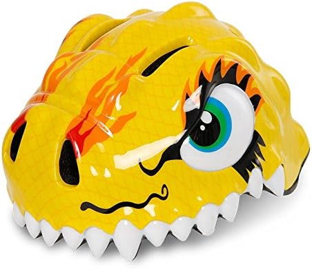 Dinosaur Kids Helmet for Cycling Scooter Bicycle Skateboard (Yellow)