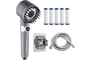 Ion Drops Shower Head，Drivse Filtered Shower Head with Handheld with 2m Stainless Steel Hose, 3 Modes Iondrops Filtered Showe