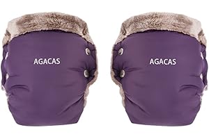 AGACAS Stroller Footmuff - Universal Winter Thicken Bunting Sleeping Bag, Water Repellent Cover, Shearing Blanket, Fits All Pushchair/Pram/Car Seats with Warm Hand Gloves/Warmmuffs