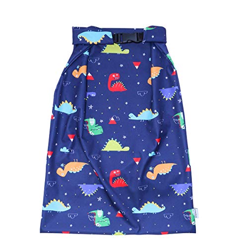 Hisprout Large Capacity Grab and Go Waterproof Washable Reusable Diaper Wet Bag,40 * 70 cm (Dinosaur)