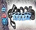 Live Infinitely Outdoor Equipment Gear Hanger Camping Accessories- 9’ Pack Strap for Around Trees or Branches with 6 Aluminum Fully Adjustable T Hooks- Easily Hang 80Lbs of Gear from Each Hook
