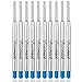 Ballpoint Pen Refills with Spring for Penneed B5/B6/B8 Pen, Parker Waterman Compatible Ballpoint Pen Refills Twist Action Medium Point 1.0mm Pack of 10(Blue Ink)