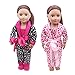 WensLTD Clearance! 5Pcs Lovely Pajamas Set Clothes Shoes for 18inch American Girl Our Generation Dolls (Pink)