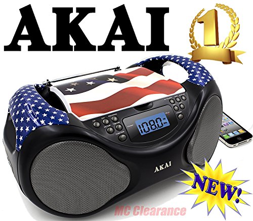 Akai ce2000-usa cd/am/fm portable boombox limited editi…