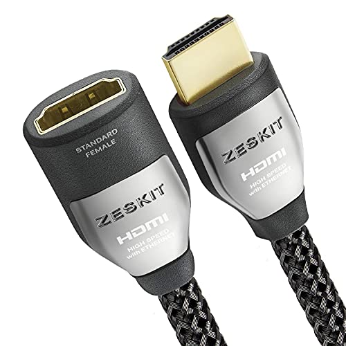Zeskit Cinema Plus 4K HDMI 2.0b Cables (2-Pack, 1.5ft) - 22.28Gbps High Speed With Ethernet