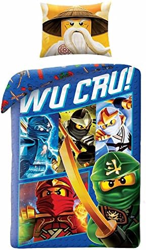 leg Lego Ninjago Wu Cru Single Duvet Cover and Pillowcase Set