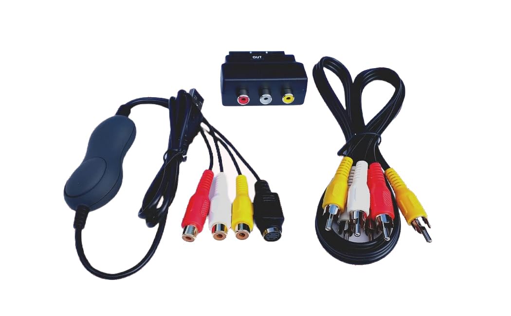 TIMRUS CREATIONS VHS and Camcorder USB Video Capture Kit for Mac and PC. For Sequoia/Sonoma and Windows 10/11. Create MP4 Files and DVDs from VHS, Hi8, MiniDV.