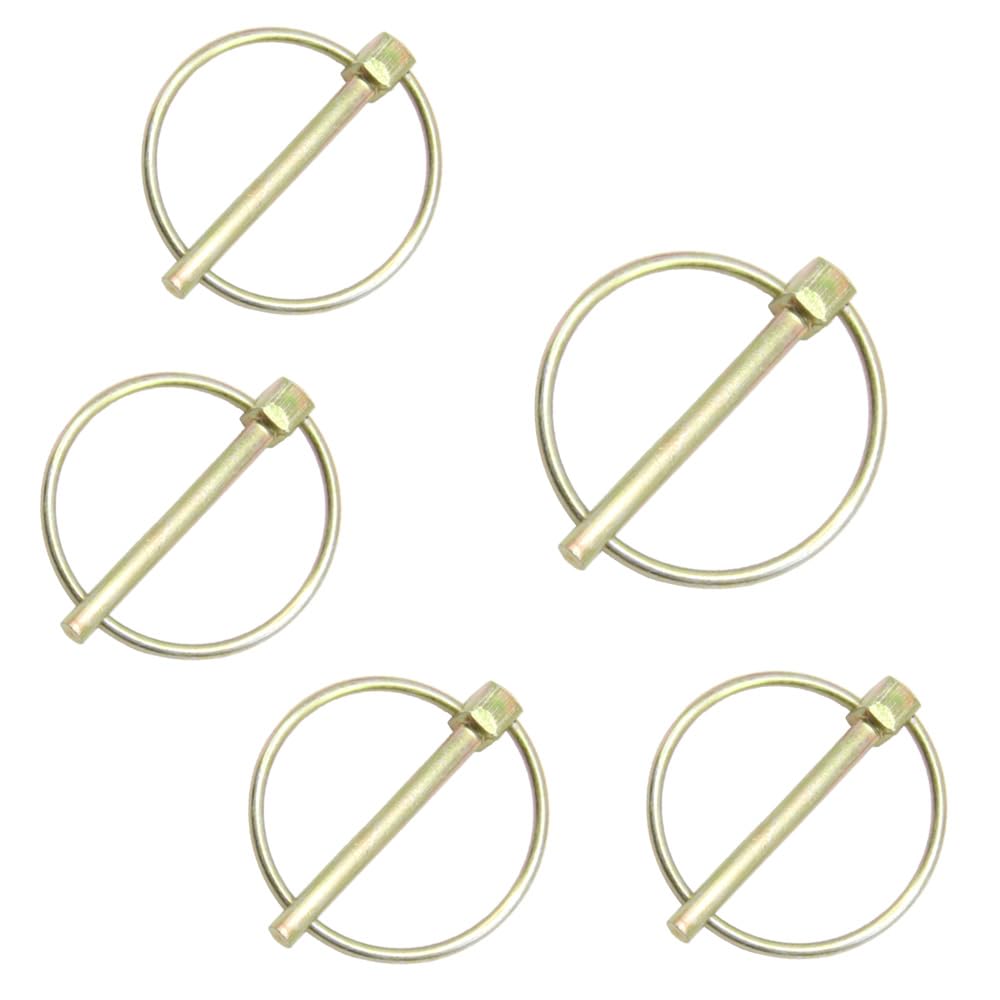 Hocansen 5 Pcs Lynch Pin and Ring 5x45mm Shaft Locking Pin Fastener with Ring 3 Point Hitch Pins for Tractors,Trailers and Trucks Mower (5*45mm/OX)