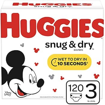 Huggies Snug & Dry Baby Diapers, Size 3, 120 Ct