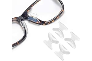 Clear Eyeglass Nose Pads - SMARTTOP Stick on 2.5mm Silicone Anti Slip Adhesive Eyewear Nose Pads Cushions for Eyeglasses Sunglasses Spectacles - 12 Pairs