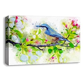 Canvas Wall Art Beautiful Abstract Ink Painting Artwork for Home Prints Framed - 12x18 inches