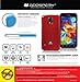 Galaxy S5 Case, [Ultra Slim] GOOSPERY Color Pearl Jelly Case [Pearl Glitter] Shock Absorption Premium TPU Case Cover [Anti-Yellowing / Discoloring Finish] for Samsung Galaxy S5 - Red