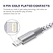 XUZOU Lightning Cable,3Pack 6FT Long Nylon Braided iPhone Charger USB Cord - Fast Charging For iphone 5/5S/5C/SE 6/6S 6 Plus/6S Plus 7/7 Plus, iPad mini/Air/Pro iPod touch,nano 7(GrayWhite,6FT)
