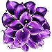 FRP Flowers 20 PCS Real Touch Calla Lily Flowers for Artificial Floral Arrangements, Bridal Bouquets, and Home Decor (Regal Purple)