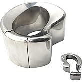 Male Long Weighted Hanging Exercise Ring-UShlF19 (Irregular, L) | Stainless Steel Thick Stretch Pendant,Removable Metal Ball Accessories