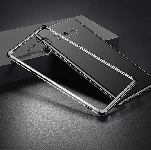 POSH - Luxurious Toughened Glass Back Case with Shockproof TPU Bumper Back Case Cover for Samsung Galaxy Note 9 (glitter black)