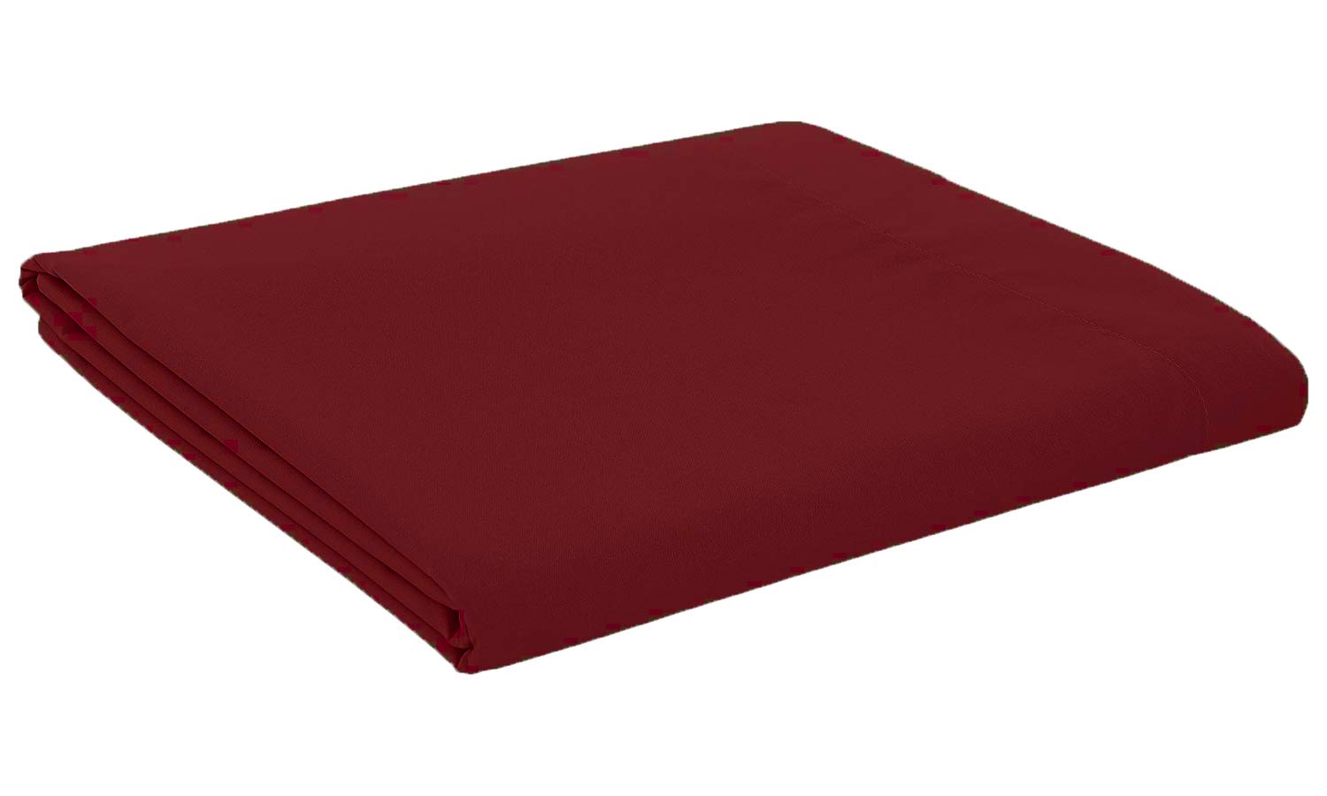 AmigoZone Easycare Pollycotton Percal Flat Sheet, Super King - Burgandi