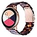 V-MORO Tortoise Strap Compatible with Galaxy Watch 42mm (Active 40mm) Bands Women 20mm Light Resin Bracelet with Stainless Steel Rose Gold Buckle for Samsung Galaxy Watch 42mm/Galaxy Watch Active 40mm