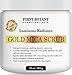 100% Natural Gold Mica Face and Body Scrub 10 oz with Nourishing Oils - Best for Acne, Eczema, Skin Discoloration and Detox, Deep Skin Exfoliator and Body wash