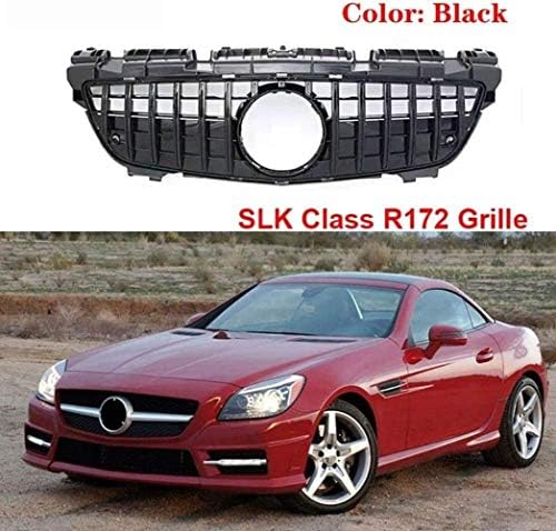 マート メルセデスベンツslkクラス カスタムフロントバンパーフードグリル自動メッシュグリルフロントラジエーターグリルグリルオーバーレイカバー