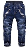 Zhuannian Little Boys Zip Pocket Jeans