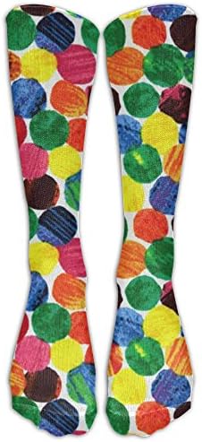 The Very Hungry Caterpillar Abstract Dots Compression Socks Foot Long Stockings Anti Fatigue Varicose Veins Socks For Men Women Supports Sport Running Cycling Football Slim Leg Travel Medical Nursing.