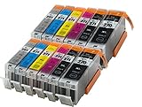 12 Pack Compatible W/Gray Sherman Ink Cartridge Replacement for Canon PGI-270XL CLI-271XL High Yield (2 Black, 2 Cyan,2 Magenta,2 Yellow,2 Big Black,2 Grey) Printer Pixma MG7720 Cli 271 Pgi 270 XL