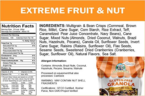 Bakery On Main Gluten-Free, Non GMO Granola, Extreme Nut & Fruit, 11 Ounce (Pack of 6) - Thumbnail 5