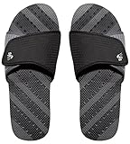 Showaflops Mens' Antimicrobial Shower & Water Sandals for Pool, Beach, Dorm and Gym - Adjustable Slide