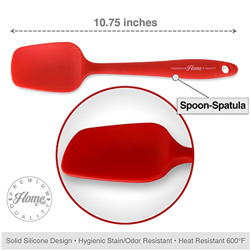 image for 3 Piece Premium Silicone Kitchen Cooking Utensils - Pro Grade 600 Degr