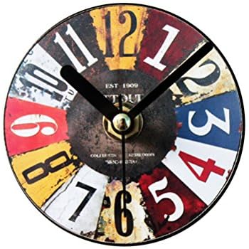 VORCOOL Magnetic Fridge Clock Retro Antique Refrigerator Magnets Sticker Wall Clock Message Stickers