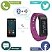 Toprime Fitness Tracker Wearable Waterproof Smart Band with Multi-Functions for Andriod and iOS (Purple)