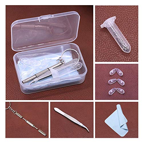 image for dailisha Updated 3 Pairs Anti-Slip Silicone Eyeglass Nose Pads 14mm x 