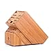 Bamboo Knife Block (Without Knives), Best For Storage Of Your Quality Cutlery. Stylish and Eco-Friendly, This Beautiful & Professional Wooden Block Will Be A Great Kitchen Addition. By Midori Way