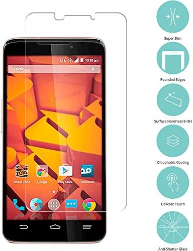 ZTE CellPhone Screen Protector, ANiceSeller Premium Tempered Glass Screen Protector For ZTE CellPhones (ZTE Boost Max Plus N9521)