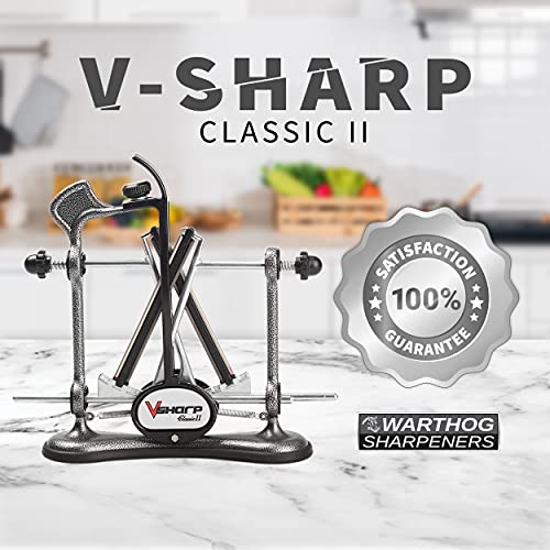 Warthog V-Sharp Classic II Knife Sharpeners, 325 Grit Diamond Rods with