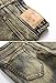 Men's Straight Leg Slimming Fit Distressed Loose Denim Jeans,Khaki Camo 009,W34