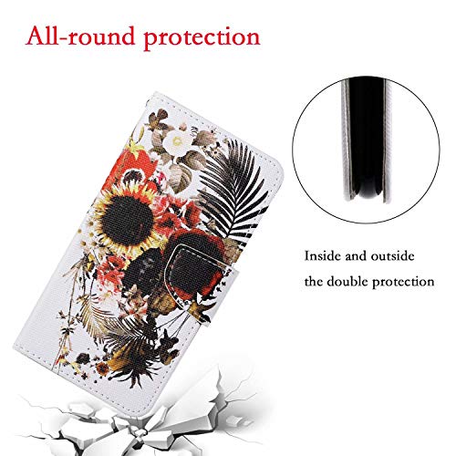 TYWZ Lederen Portemonnee Case voor iPhone XR, Flip Cover met Patroon Kichstand Kaarthouder Slot Bookstyle Beschermende… - Afbeelding 4