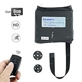 Toughsty 8GB Mini Spy Shirt Button Camera Recorder Small Body Worn 13 Hours Long Recording Time Motion Detective (MT-T183)